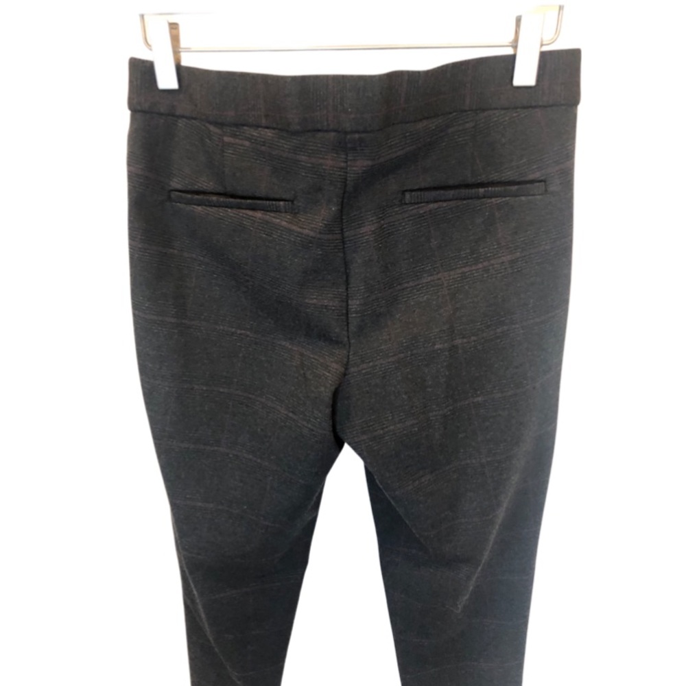 AMANDA+CHELSEA GRAY PLAID SKINNY TROUSERS SIZE 6